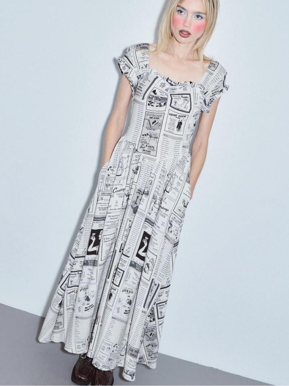 XS Fashion Brand Company White Pages Soft Linen Sweetheart Maxi Dress